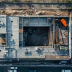 Chantier blocs béton