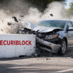 voiture belier bloc béton